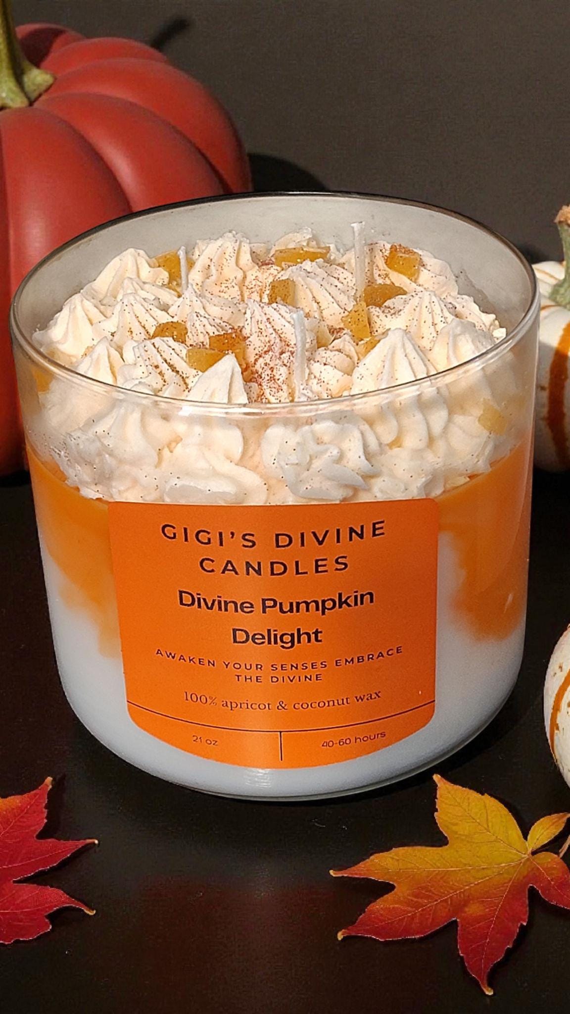 Fall Candles | Marshmallow Pumpkin| Pumpkin Cheescake| 21 oz 3 wick Glass Jar|