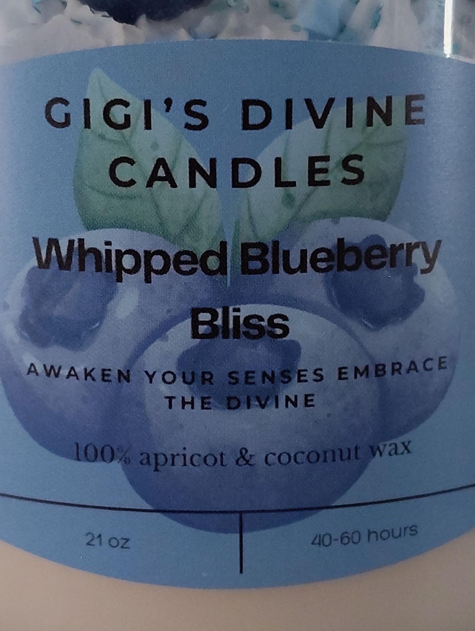 Whipped Blueberry Bliss | Blueberry Cheescake, Strawberry Cream & Vanilla| 21 oz 3-Wick Glass Candle|