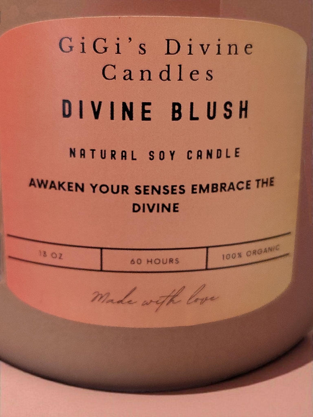 Divine Blush Soy Candle | Rose Pink Ceramic Jar, Cranberry Rose Scent