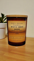 Mystic Ember Candle- 12 oz jar |Amber, Cashmere & Sweet Tobacco| Warm Woodsy Scent|