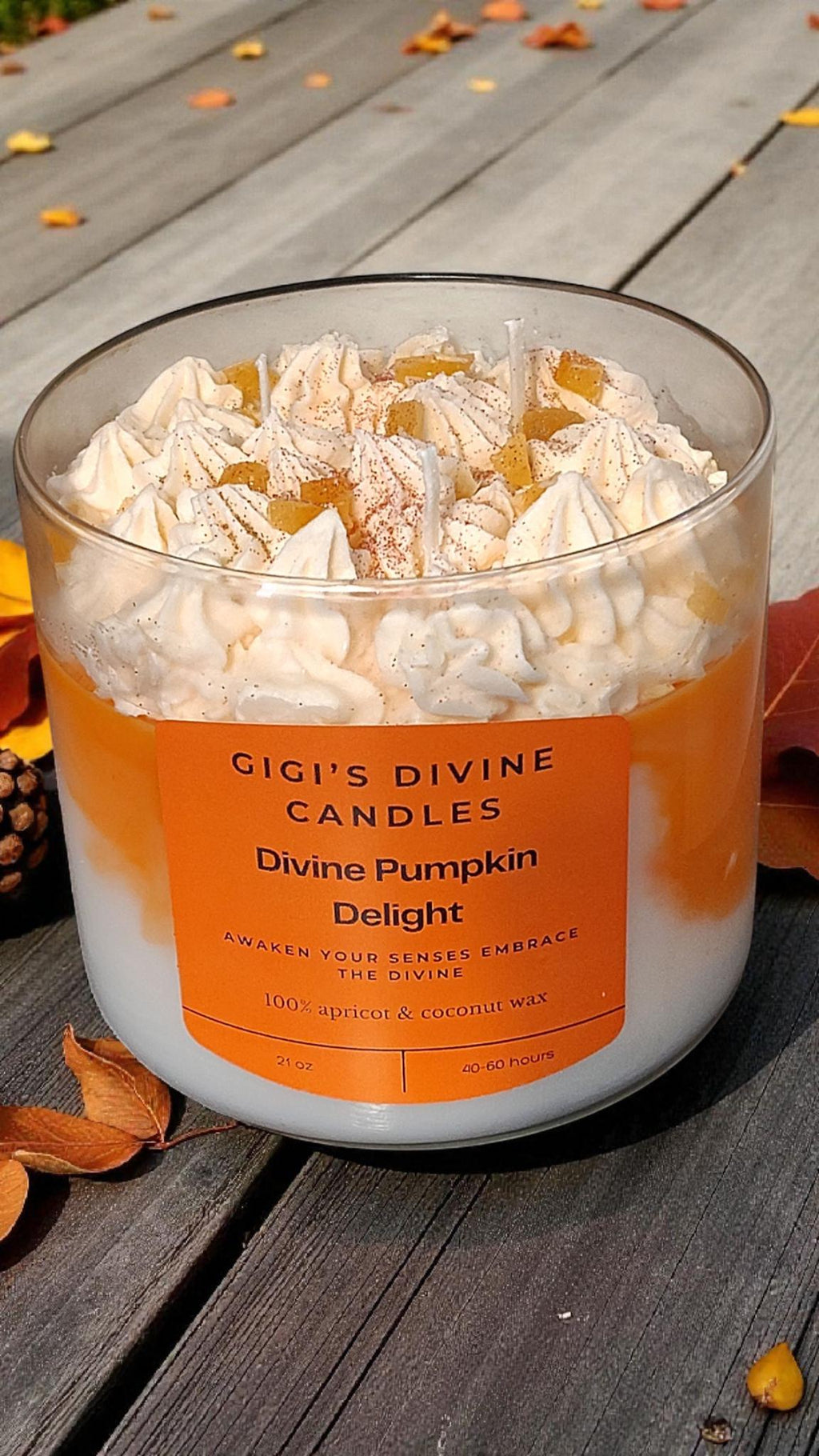 Fall Candles | Marshmallow Pumpkin| Pumpkin Cheescake| 21 oz 3 wick Glass Jar|