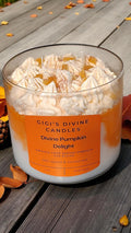Fall Candles | Marshmallow Pumpkin| Pumpkin Cheescake| 21 oz 3 wick Glass Jar|
