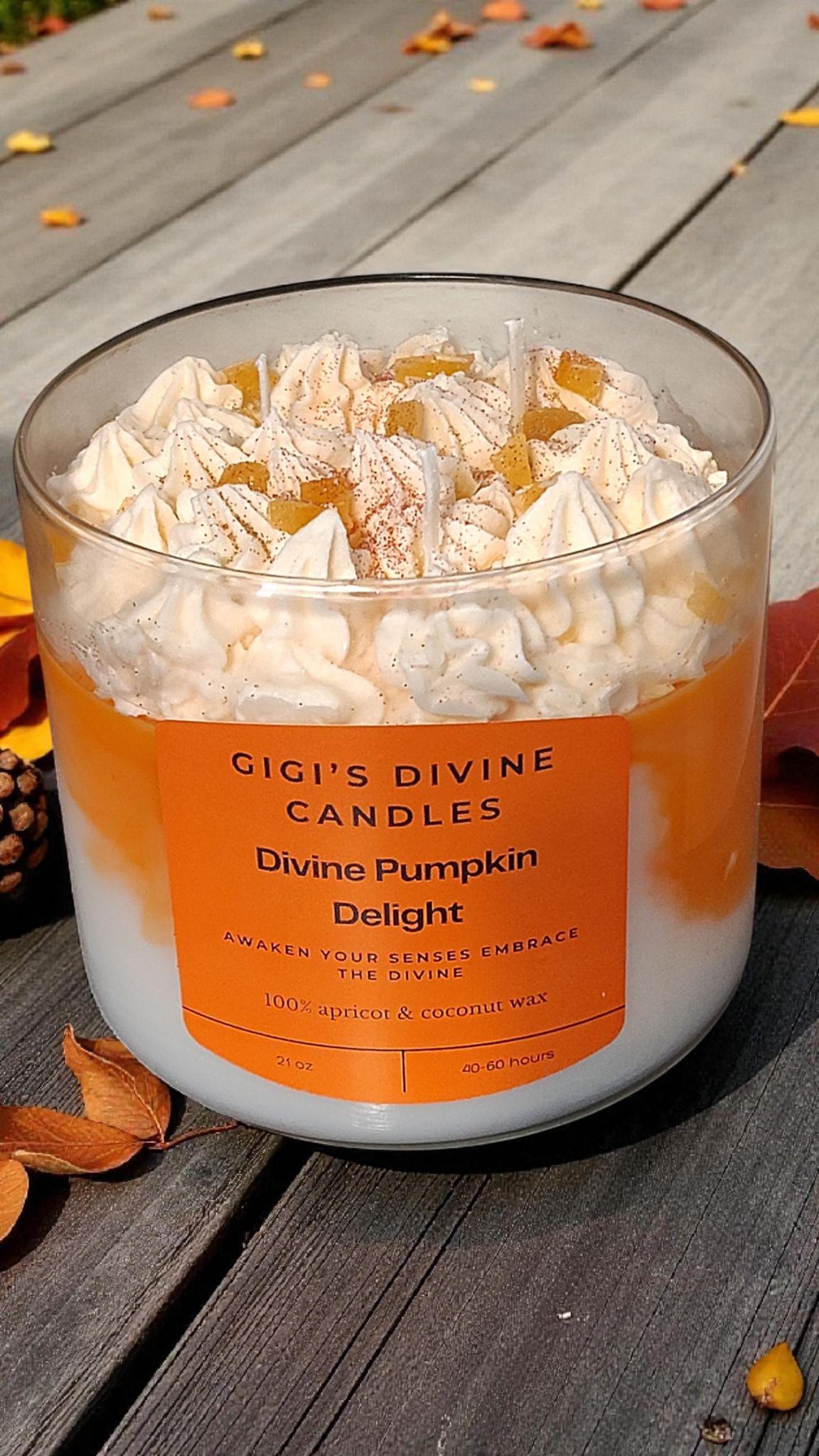 Fall Candles | Marshmallow Pumpkin| Pumpkin Cheescake| 21 oz 3 wick Glass Jar|